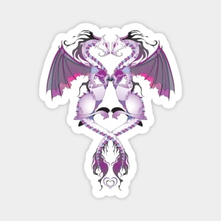 Purple Love Dragons Magnet