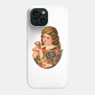 little girl with the butterfly Phone Case