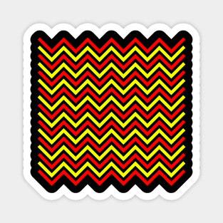 Zigzag Lines - Red Yellow Magnet
