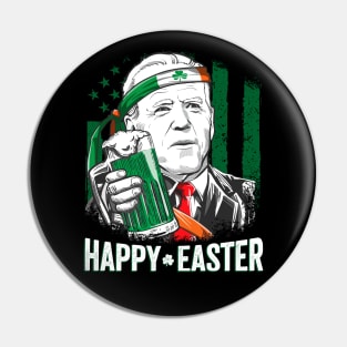 Confused Leprechaun Biden Happy Easter St. Patrick's Day Pin