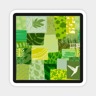 Green oasis patchwork Magnet