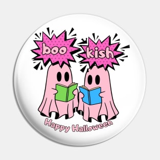 Pink Ghost bookish Pin