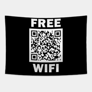 Rick Roll QR Code Prank Free Wifi Tapestry