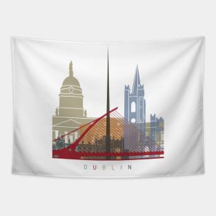 Dublin skyline poster Tapestry