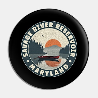 Savage River Reservoir Maryland Sunset Pin