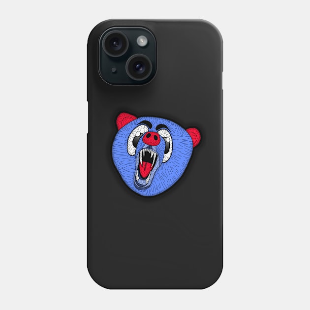 Comic Bear (Red and Blue) Phone Case by ggheat6