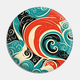 Abstract Swirls and Waves Effect illustration Pin