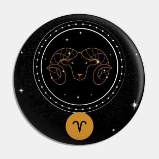 Aries Zodiac Sign Pin