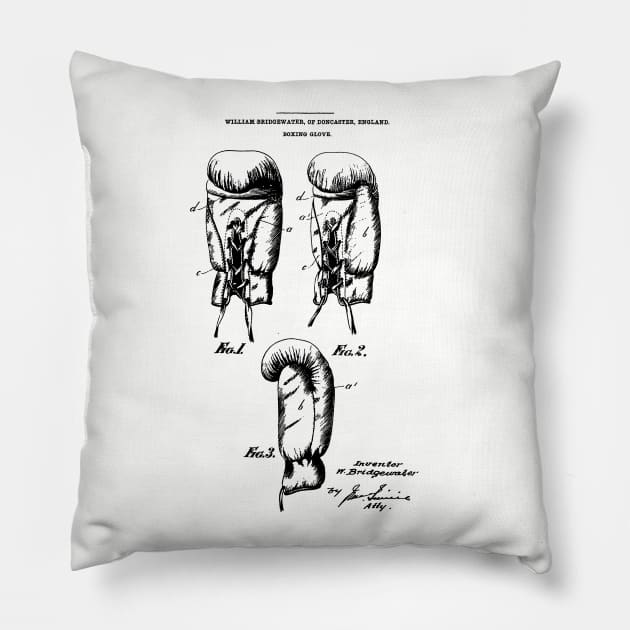 Boxing Glove Patent 1925 Pillow by Joodls