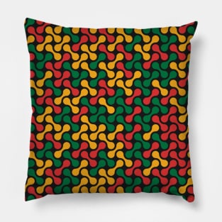 Metaballs Pattern (Rasta Colours) Pillow