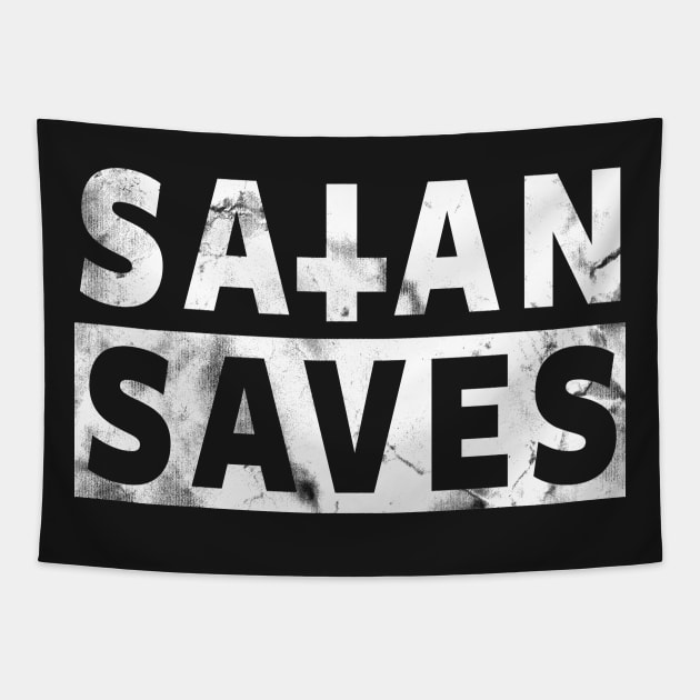 SATAN SAVES - SATANIC OCCULT Tapestry by Tshirt Samurai