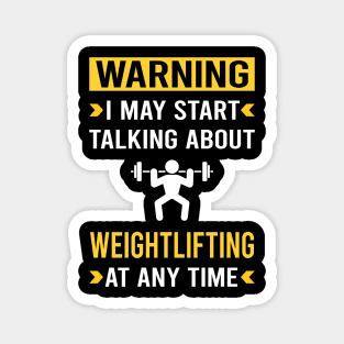 Warning Weightlifting Lifting Magnet