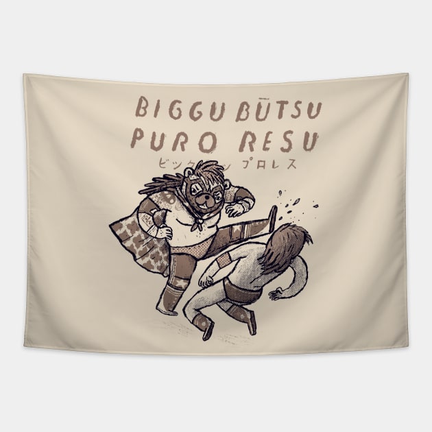 big boot pro wrestling Tapestry by Louisros