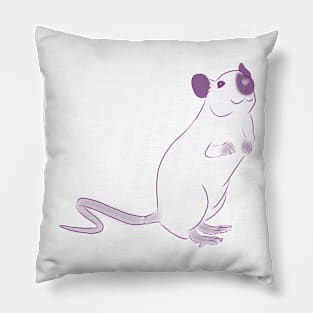 Purple Outline Rat Pillow