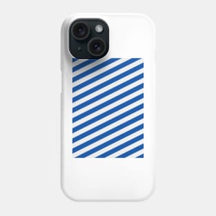 Chelsea Blue and White Angled Stripes Phone Case