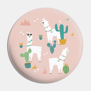 Summer Llama Pattern Pin