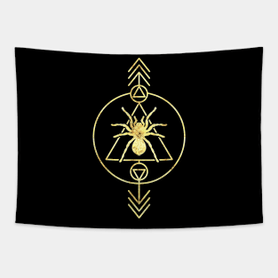 Cool Tarantula Spider Geometric Design Tapestry