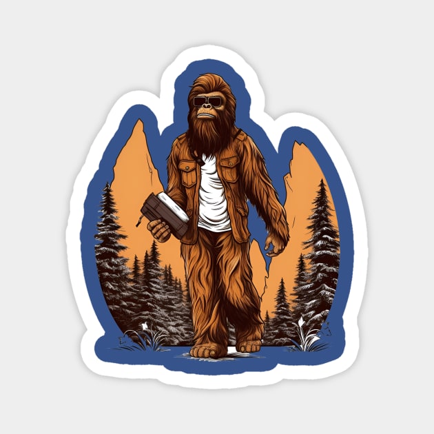 Dope Sasquatch in Nature Magnet by Grassroots Green