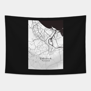 Gdansk Poland City Map Tapestry