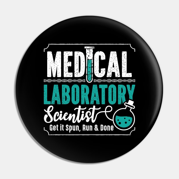 Medical Laboratory Scientist Laboratory Technician Pin by T-Shirt.CONCEPTS