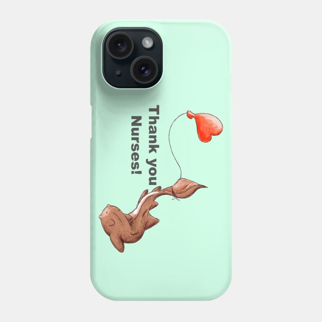 Nurse Shark Heart (With Text) Phone Case by KristenOKeefeArt