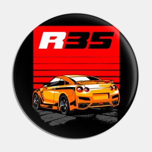 Nissan GTR 35 Orange Pin