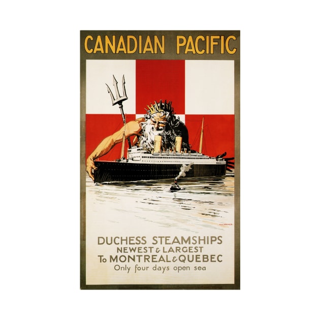 DUCHESS STEAMSHIPS to Montreal & Quebec Vintage Ship Poster by vintageposters