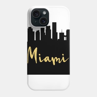 MIAMI FLORIDA DESIGNER SILHOUETTE SKYLINE ART Phone Case