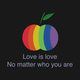 Rainbow Apple Gay Pride Design T-Shirt
