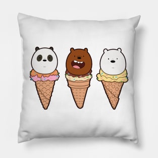 We bare bears in icecream Pillow