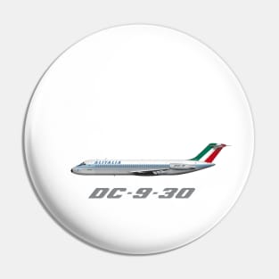 Alitalia DC-9-30 Tee Shirt Version Pin