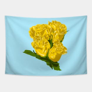 5 Yellow Roses Tapestry