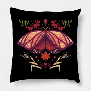 Autumn Fall Moth Magic Pillow