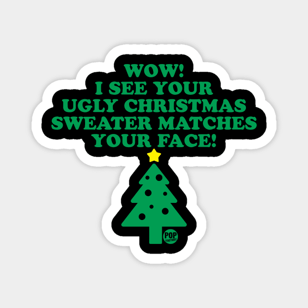 UGLY XMAS SWEATER Magnet by toddgoldmanart