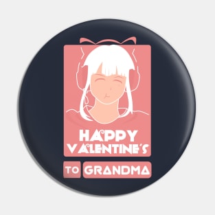 Girls in Happy Valentines Day to Grandma Pin