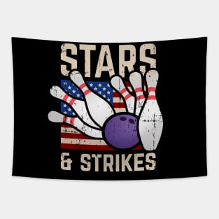 Stars and Strikes | Patriotic 4th of July Bowling Tapestry