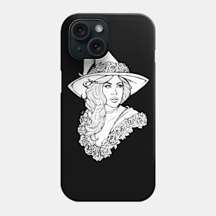 Rose Witch (White Cutout) Phone Case