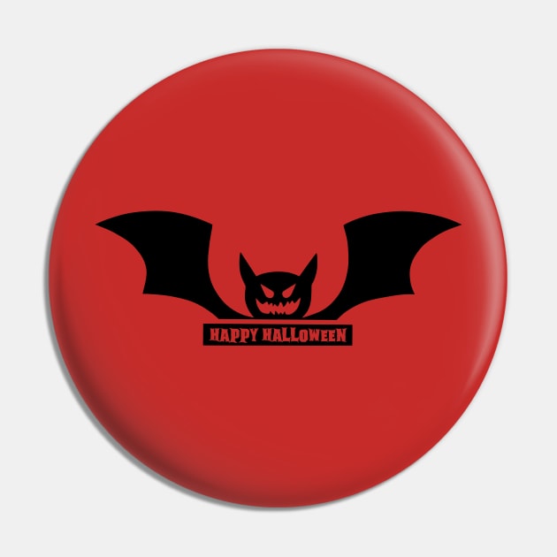 Happy Halloween Bat Silhouette Vector Pin by malaqueen