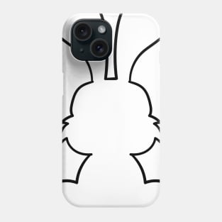 Hare silhouette in black Phone Case