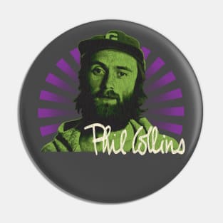 Phil Collins Youth Fan Art Design Vintage Look Pin