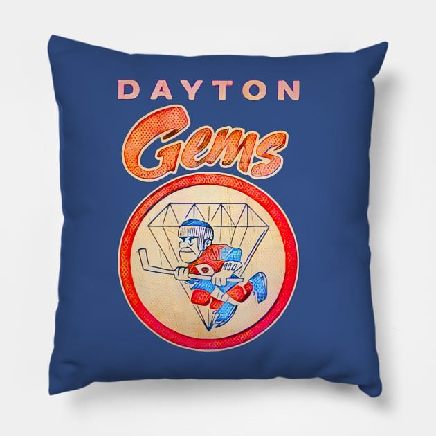 Dayton Gems Hockey Pillow by Kitta’s Shop