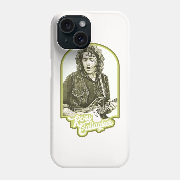 Retro Rory Gallagher Tribute Phone Case by darklordpug