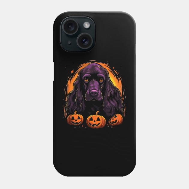 Field Spaniel Halloween Phone Case by JH Mart