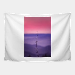 Flower silhouette at sunset Tapestry