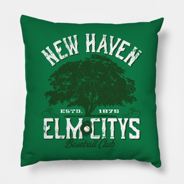 New Haven Elm Citys Pillow by MindsparkCreative