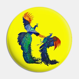 Peacocks Pin