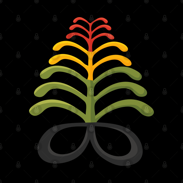 Aya Adinkra Fern in Pan African colors by tatadonets