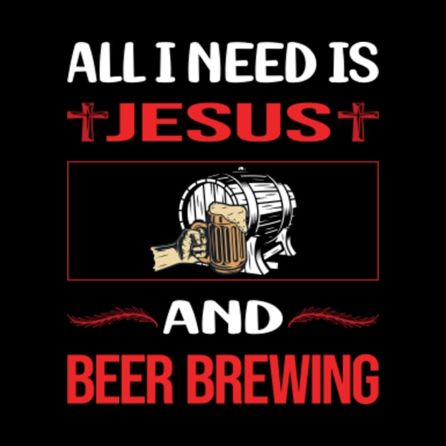 Funny Jesus Beer Brewing by Happy Life