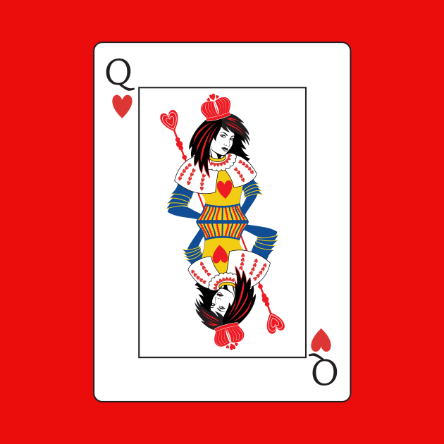 Queen Of Hearts Playing Card by SWON Design