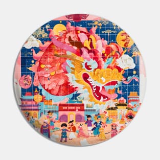 Dragon Festival: Lunar Celebration, Festive Art, and Asian Traditions Pin